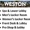 WES: spa, upper & lower lobby, MLR, WLR, front desk, shop